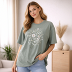 Grünes Baumwoll-T-Shirt