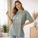 Grünes Baumwoll-T-Shirt