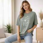 Grünes Baumwoll-T-Shirt