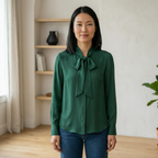 Grüne Chiffonbluse