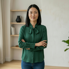 Grüne Chiffonbluse