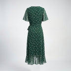 Grünes Chiffonkleid