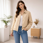 Beige Baumwolljacke