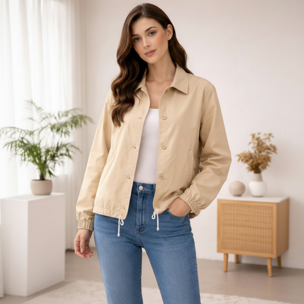 Beige Baumwolljacke