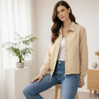 Beige Baumwolljacke