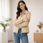 Beige Baumwolljacke
