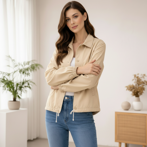 Beige Baumwolljacke