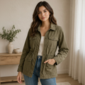 Grüne Baumwolljacke