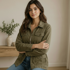Grüne Baumwolljacke
