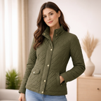 Grüne Steppjacke aus Polyester