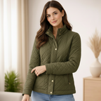 Grüne Steppjacke aus Polyester