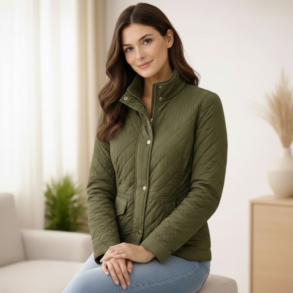 Grüne Steppjacke aus Polyester