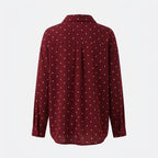 Rote Bluse mit Punkten – Damen