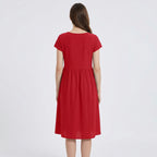 Rotes Baumwollkleid