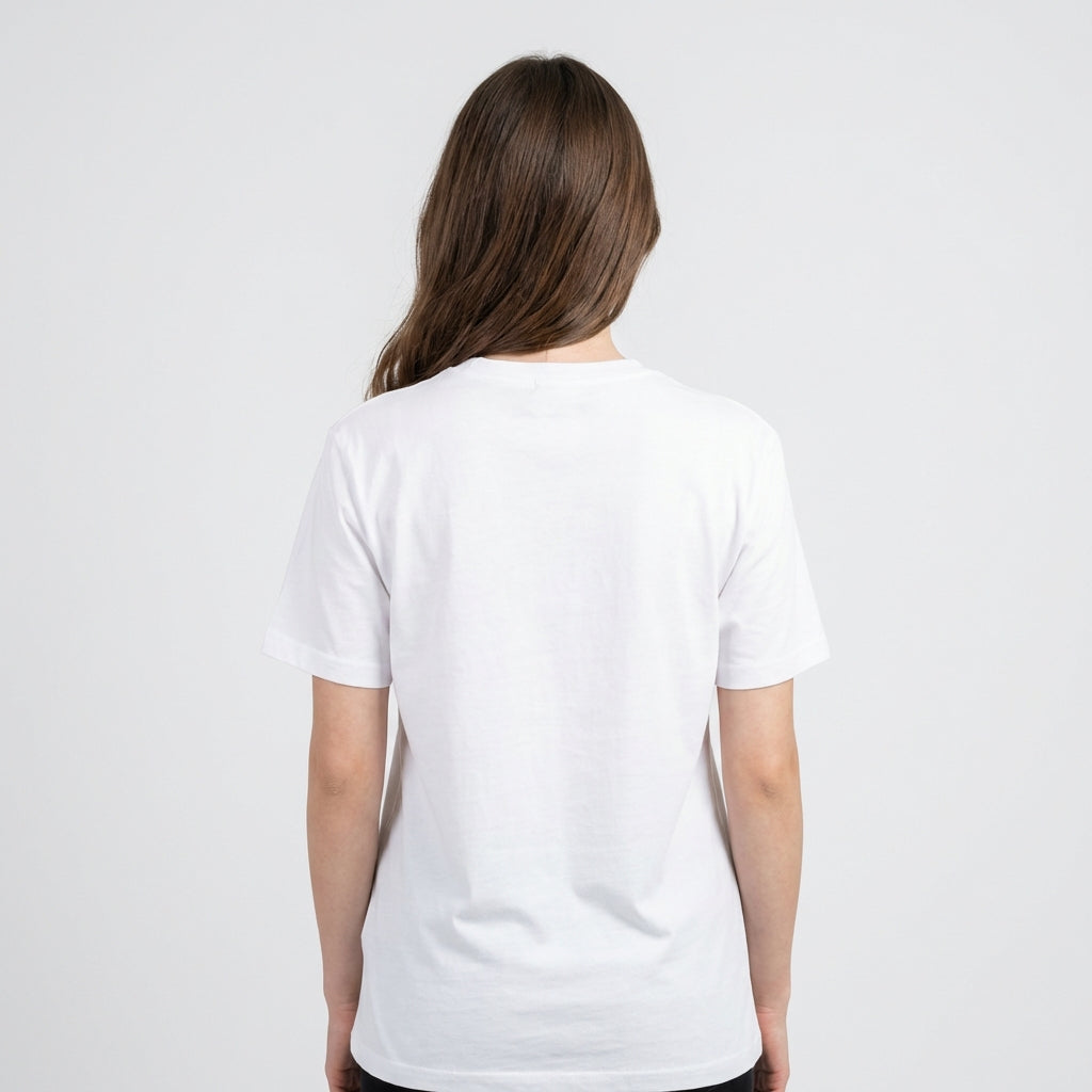 Weißes Baumwoll T-Shirt mit floralen Print – Damen